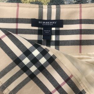 Burberry Classic Check Wool Pencil Skirt